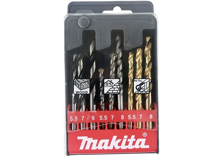 5.5,7,8mm Bộ mũi khoan đa năng 9 chi tiết Makita D-30069