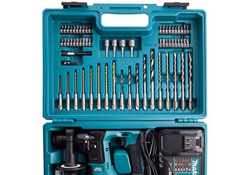 10.8V Bộ máy khoan búa dùng pin 65 chi tiết Makita HR166DSAE1