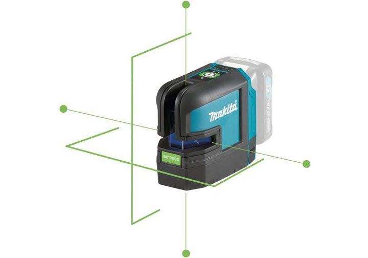 12V Máy cân mực laser xanh 4 tia dùng pin Makita SK106GD 12V Máy cân mực laser xanh 4 tia dùng pin Makita SK106GD