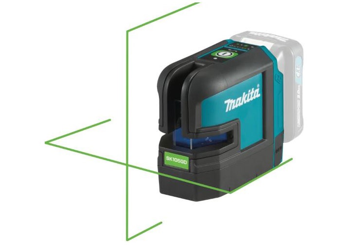 12V Máy cân mực tia laser xanh dùng pin Makita SK105GD 12V Máy cân mực tia laser xanh dùng pin Makita SK105GD