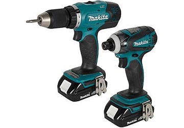 18V Bộ máy khoan, máy bắt vít dùng pin Makita DLX2022